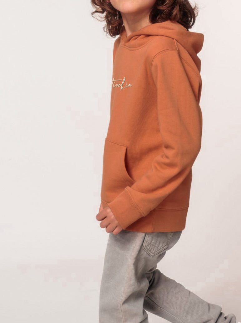 Children's Hoodie-Volcano Brown “Simon & Eden”