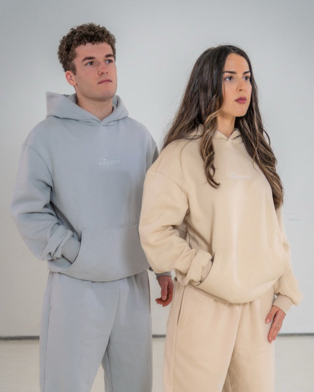 Christlicher Hoodie oversized Unisex - ANTIOCHIA Essential Petrus mit Kreuz