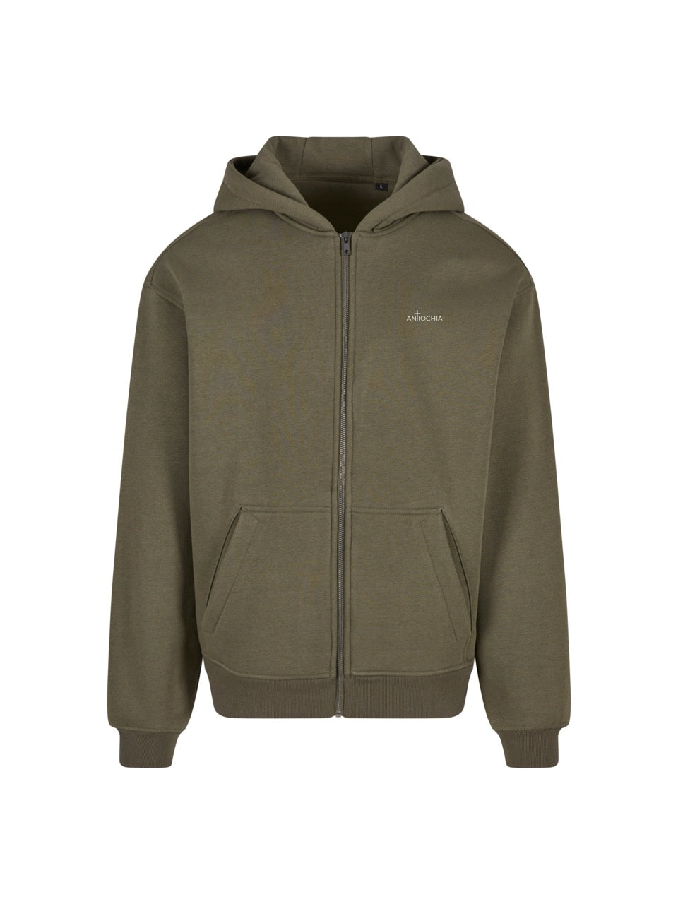 ANTIOCHIA Essential Zipper Thomas - Christliche Mode mit leuchtendem Kreuz