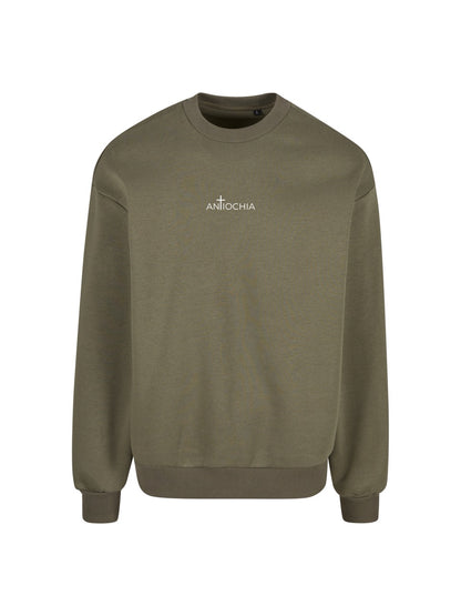 ANTIOCHIA Essential Sweatshirt Oversized Paulus - Christliche Mode mit leuchtendem Kreuz