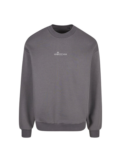 Christliches Sweatshirt Oversized Paulus - Nachhaltige Streetwear mit Leuchtkreuz