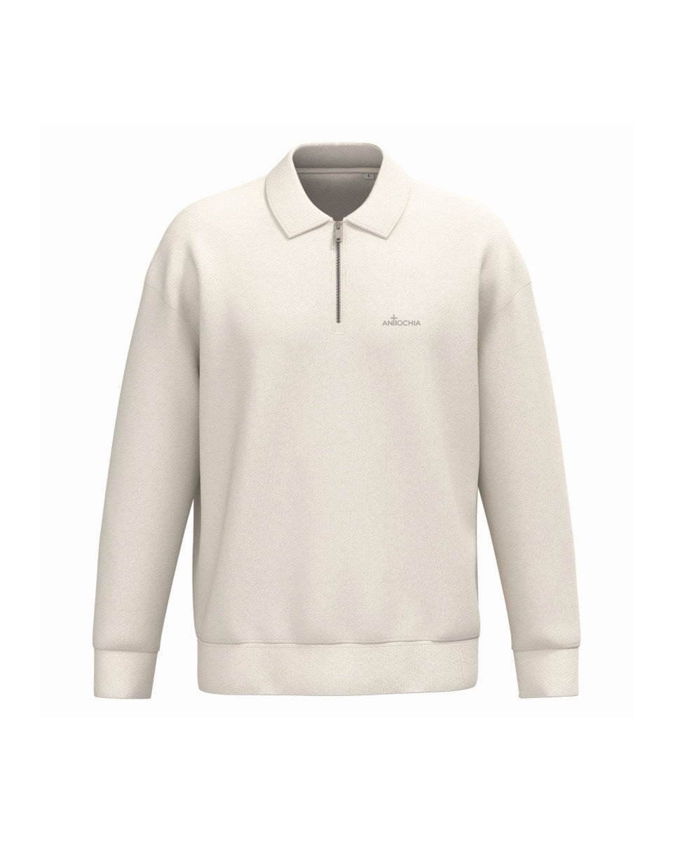 Christlicher Polo Half-Zipper Jakob & Rachel | Original-ANTIOCHIA Logo | Premium Mode