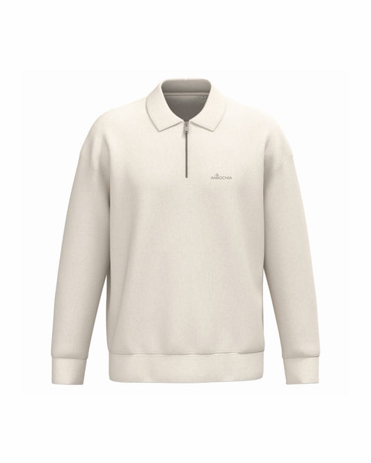 Christlicher Polo Half-Zipper Jakob & Rachel | Original-ANTIOCHIA Logo | Premium Mode