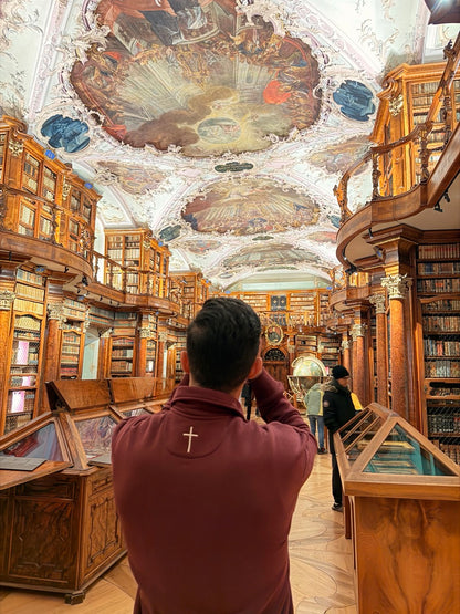 Polo Half-Zipper ETERNAL | Bio-Baumwolle | Christliche Streetwear | Kreuz am Nacken