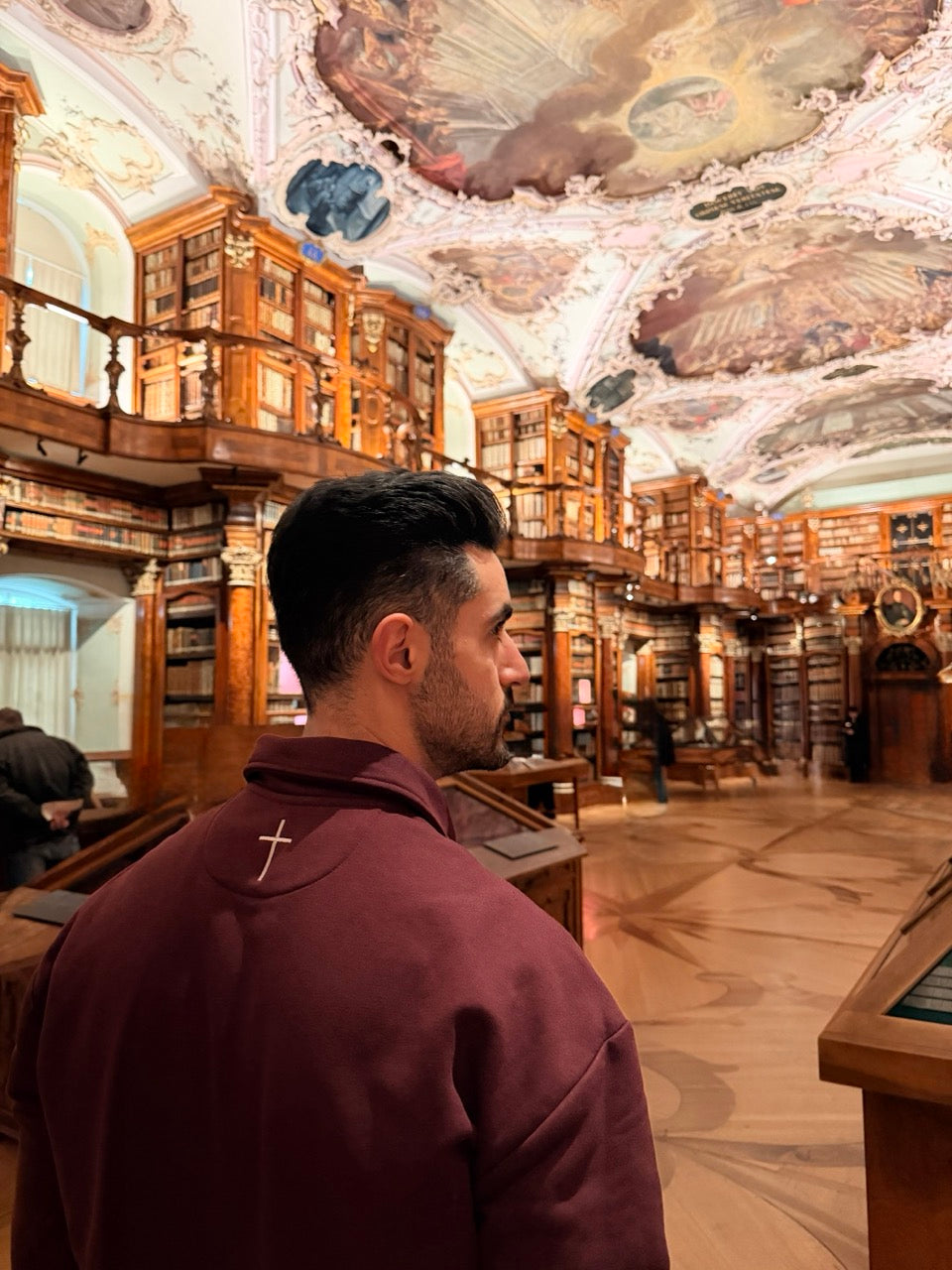 Polo Half-Zipper ETERNAL | Bio-Baumwolle | Christliche Streetwear | Kreuz am Nacken