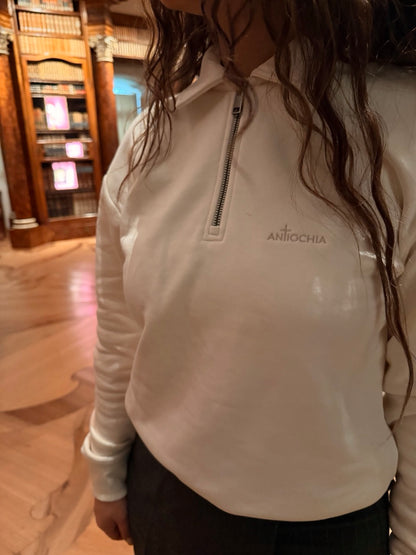 Christlicher Polo Half-Zipper Jakob & Rachel | Original-ANTIOCHIA Logo | Premium Mode