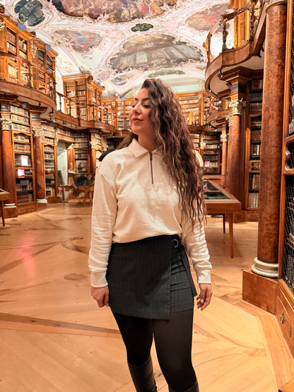 ANTIOCHIA Jakob & Rachel Polo Zipper | Handbestickt | Premium Christliche Mode