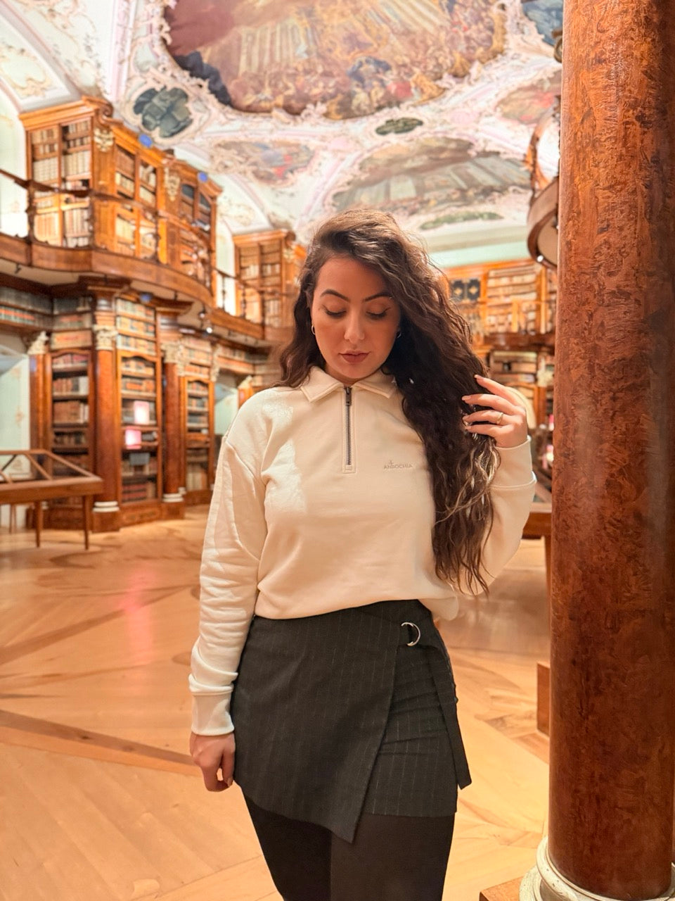 Christlicher Polo Half-Zipper Jakob & Rachel | Original-ANTIOCHIA Logo | Premium Mode