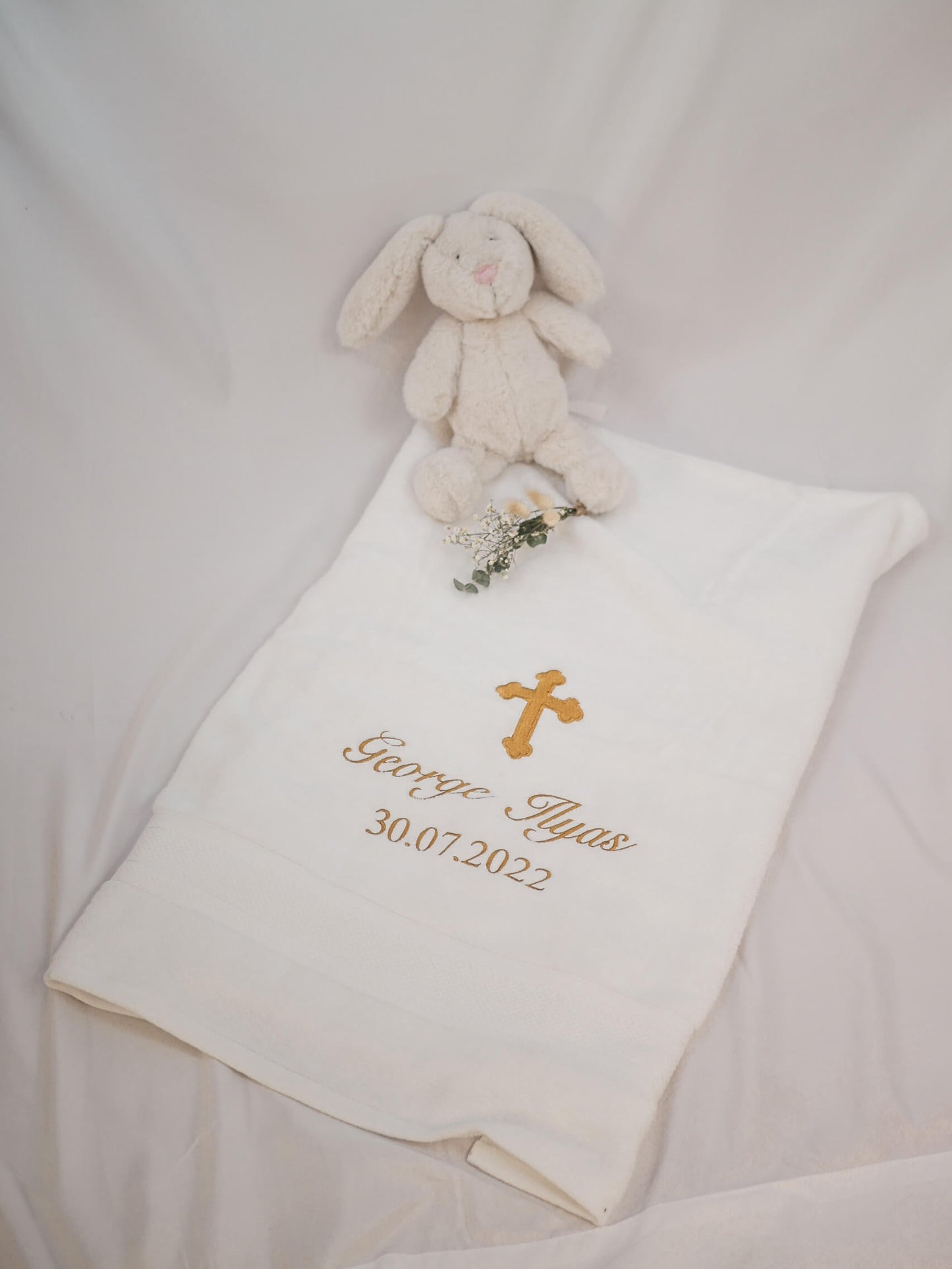 Baptism set boy and girl - personalized with names